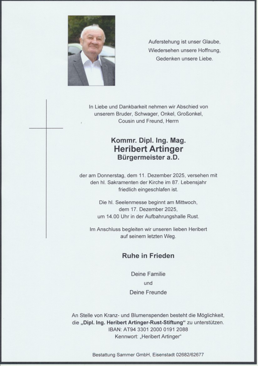 Bestattung Sammer Eisenstadt 5 Artinger Heribert 11122025