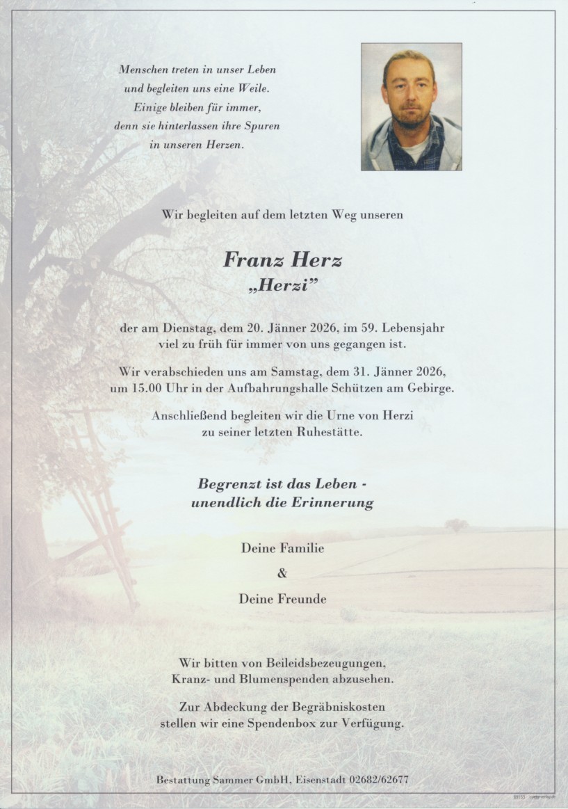 Bestattung Sammer Eisenstadt 4 Herz Franz 20012026