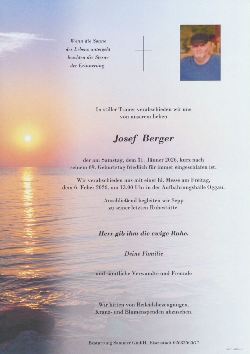 Bestattung Sammer Eisenstadt 4 Berger Josef 31012026