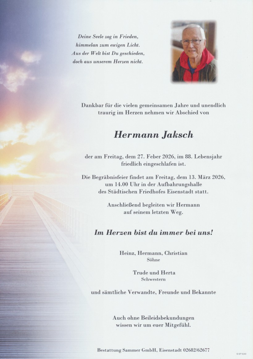 Bestattung Sammer Eisenstadt 4 Jaksch Hermann 27022026