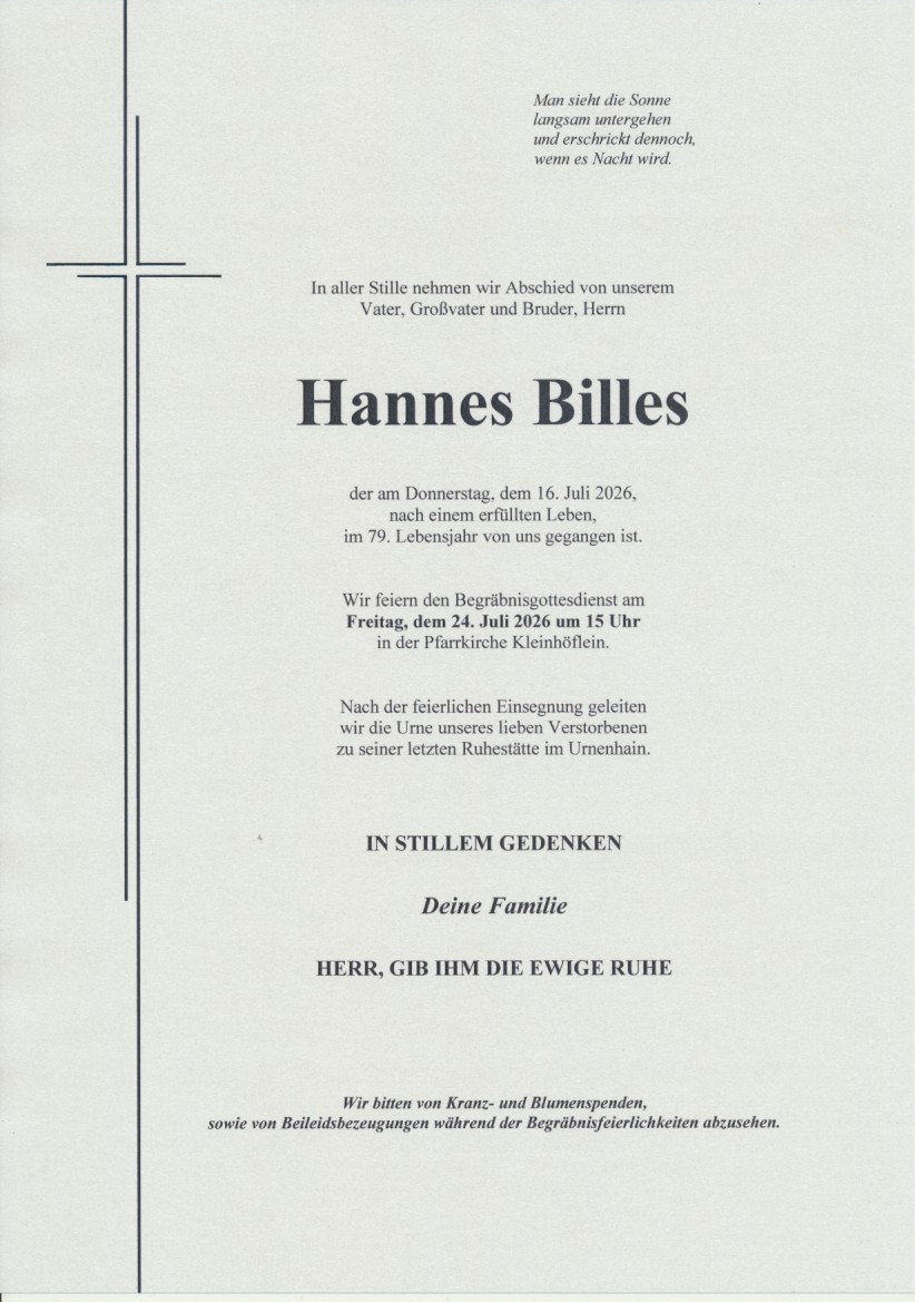 Bestattung Sammer Eisenstadt 4 Billes Hannes 16072026