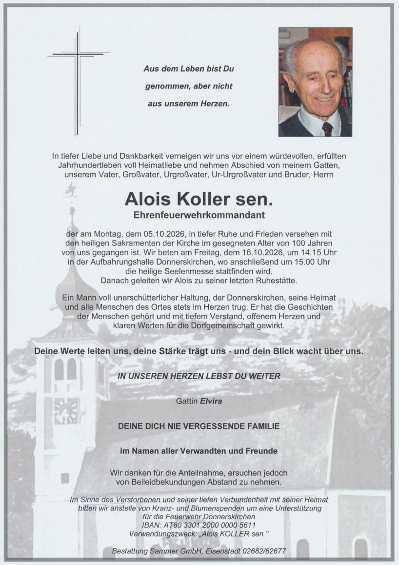 Bestattung Sammer Eisenstadt 4 Koller Alois 05102026
