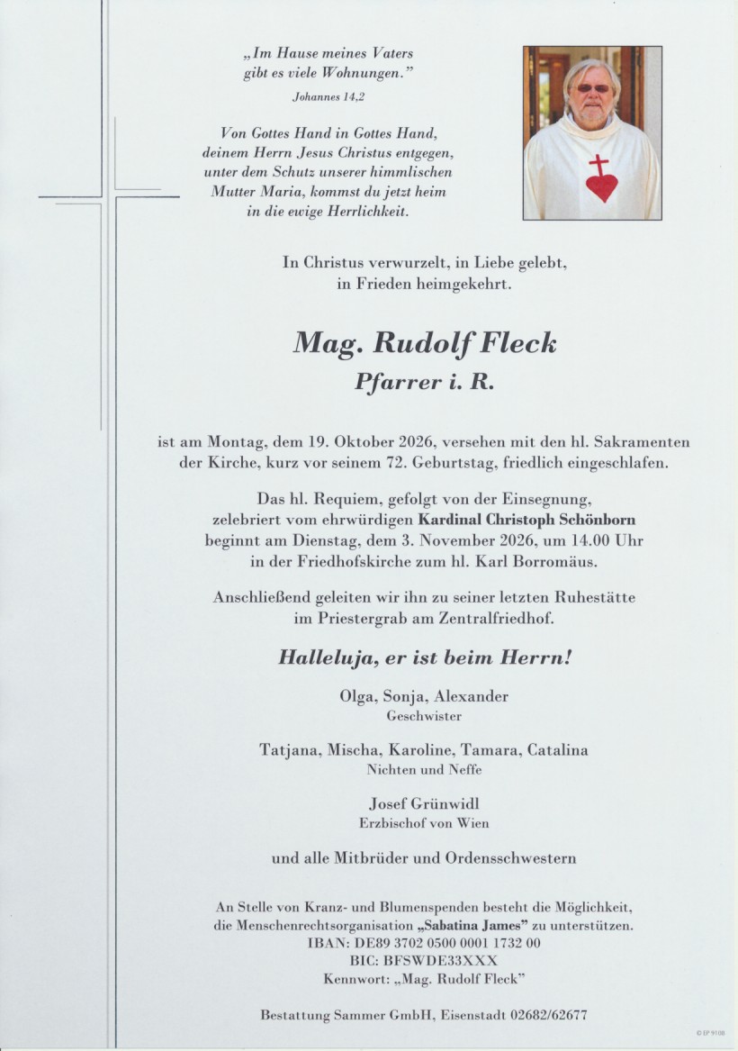Bestattung Sammer Eisenstadt 4 Mag Rudolf Fleck 19102026
